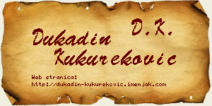 Dukadin Kukureković vizit kartica